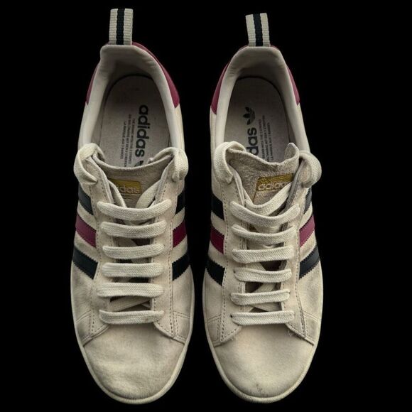 Adidas Campus White Red Black Gold Men’s Size 7.5 - Picture 6 of 7